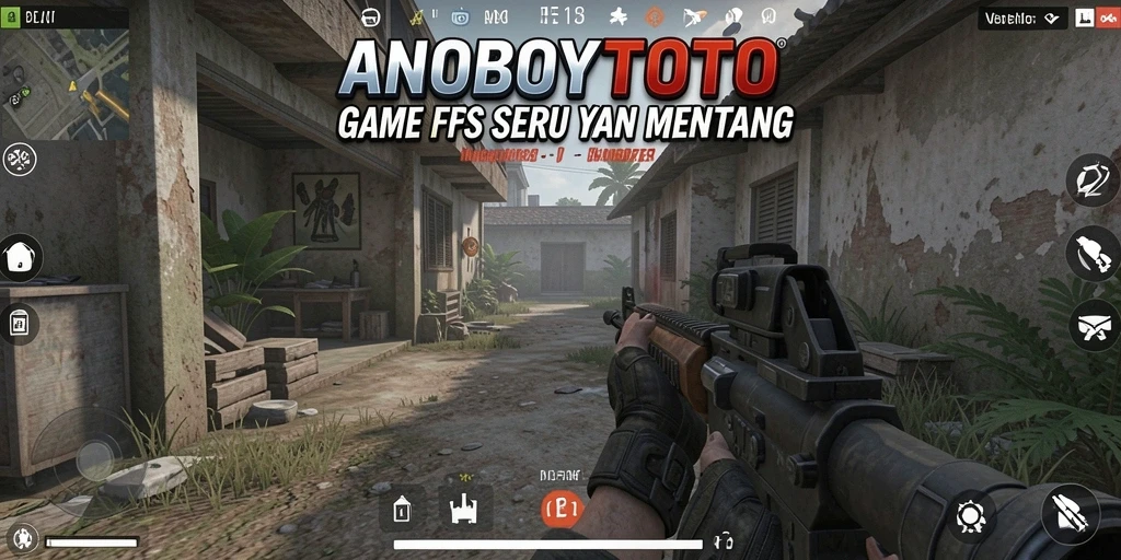 Screenshot dari gameplay ANOBOYTOTO yang menunjukkan aksi tembak-menembak yang intens.