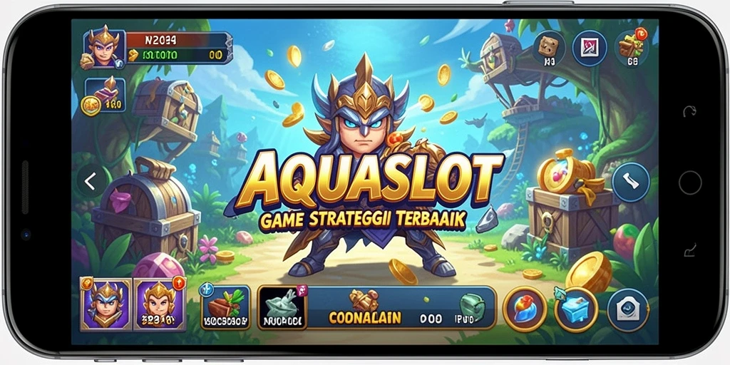 Tampilan menarik dari gameplay AQUASLOT yang penuh strategi.