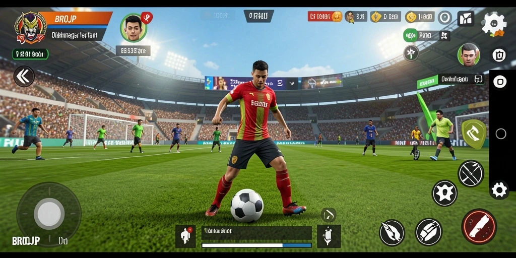 Tampilan gameplay seru dengan aksi olahraga yang memukau