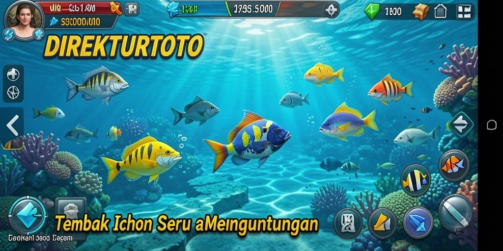 Screenshot utama menunjukkan keseruan gameplay Tembak Ikan.
