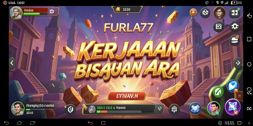 Screenshot gameplay FURLA77 yang menunjukkan aktivitas bisnis yang menarik.