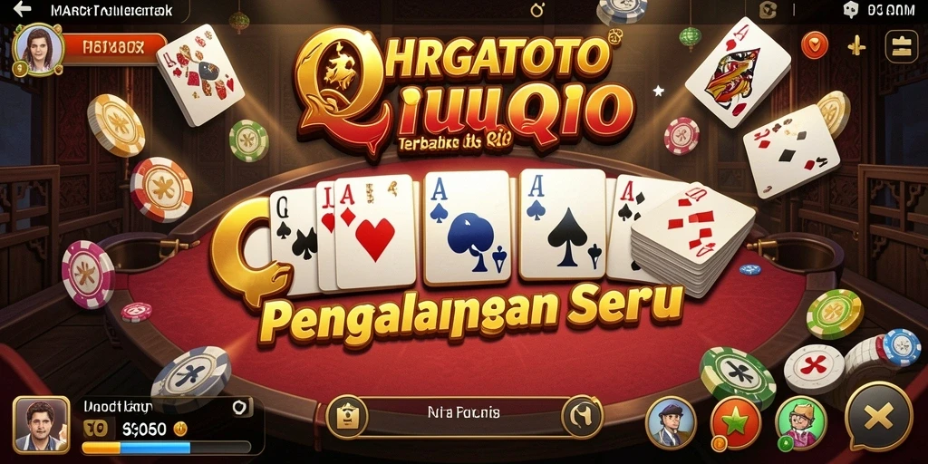 Tampilan gameplay QiuQiu yang mendebarkan di HARGATOTO.