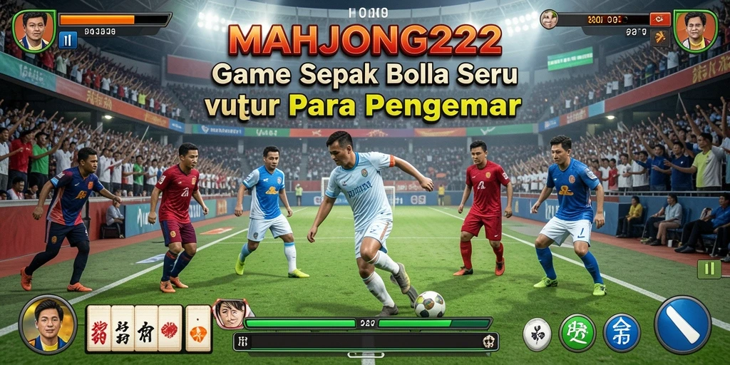 Tampilan gameplay seru dari game sepak bola MAHJONG222.