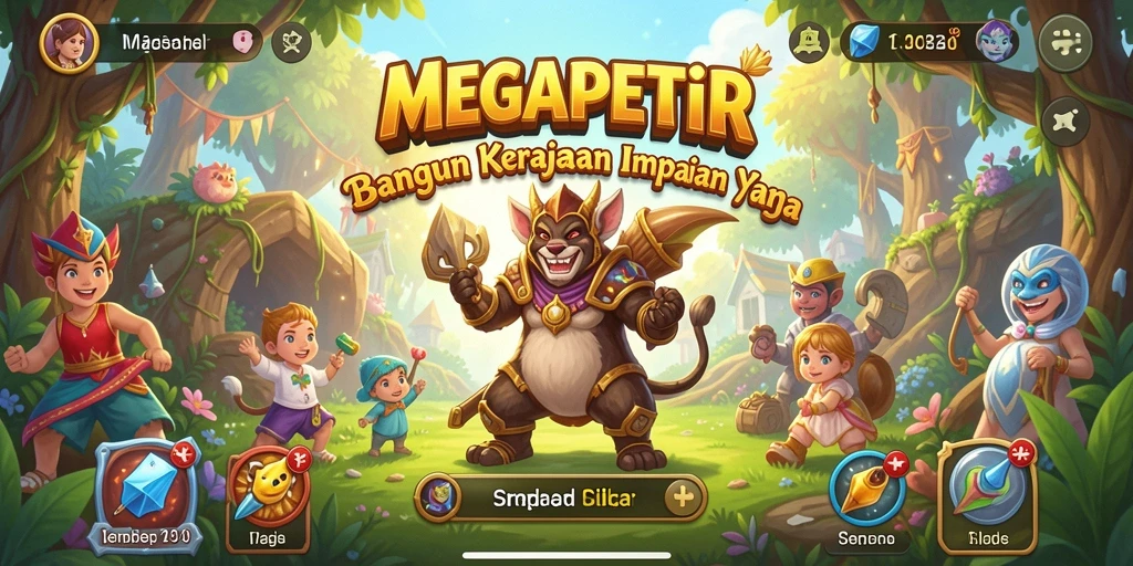 Tampilan gameplay MEGAPETIR yang menawan dan penuh strategi.