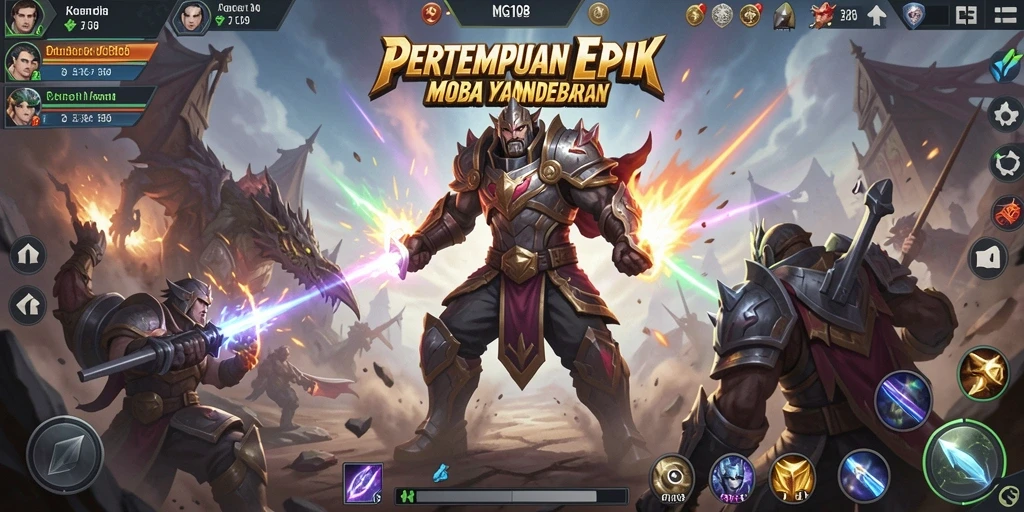 Screenshot gameplay MG108 yang menunjukkan aksi pertempuran mendebarkan.