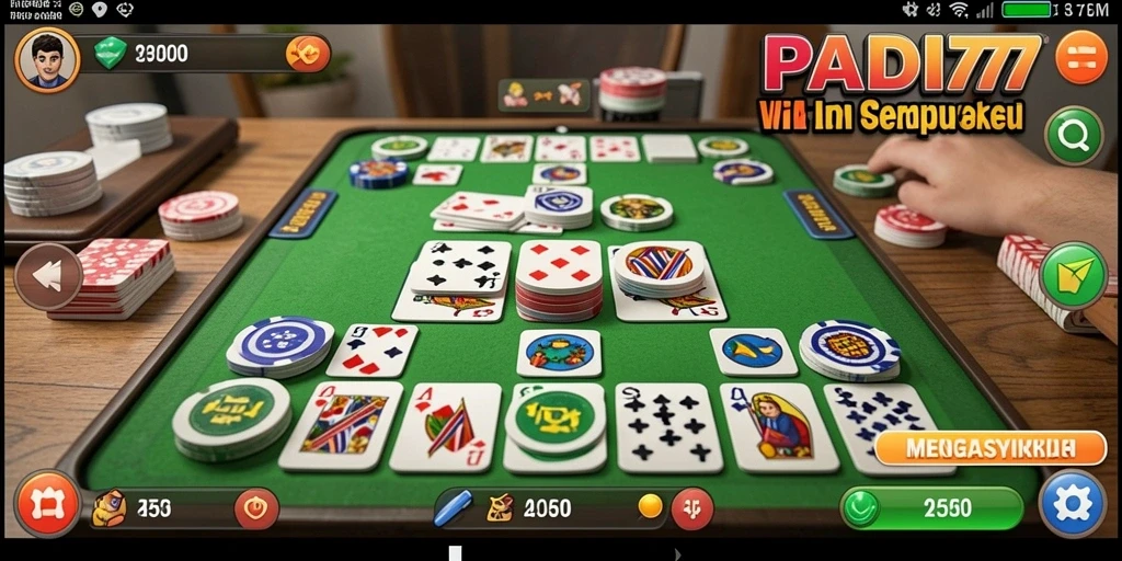 Tangkapan layar dari gameplay seru Gaple PADI777.