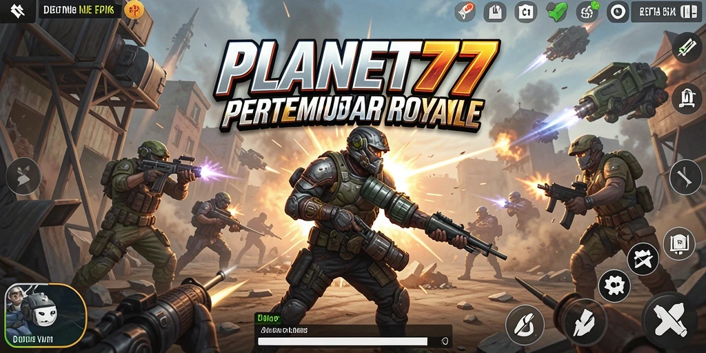 Tangkapan layar permainan <strong>PLANET77</strong> dengan aksi Battle Royale yang mendebarkan.