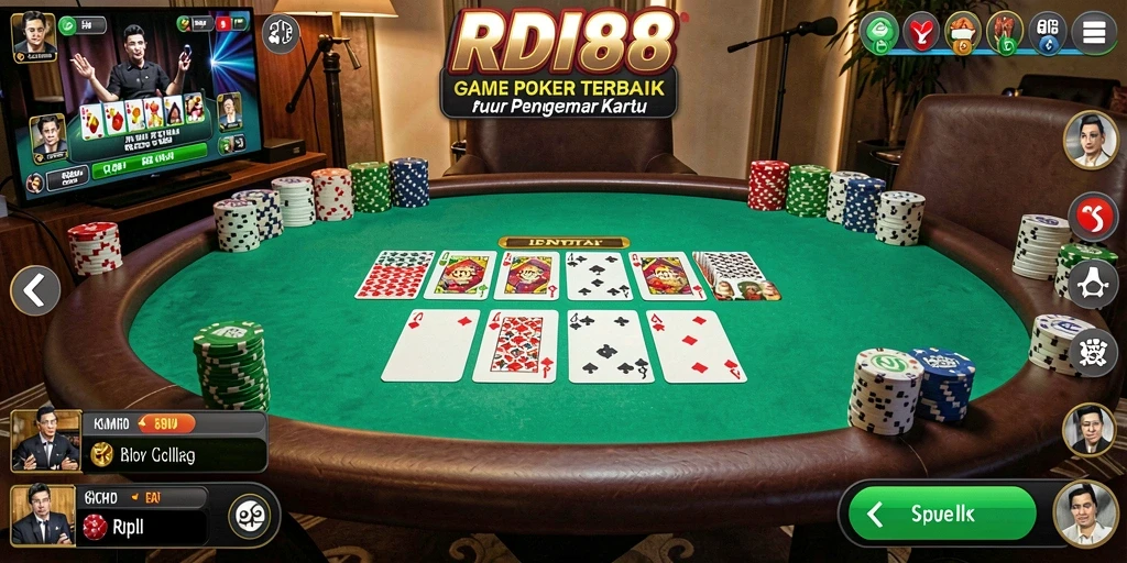 Tampilan gameplay RDI88 yang seru dan menegangkan saat bermain Poker.