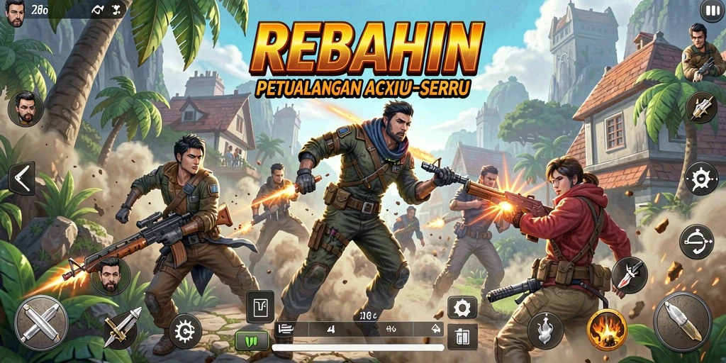 Screenshot gameplay REBAHIN menunjukkan aksi mendebarkan dan grafis menawan.