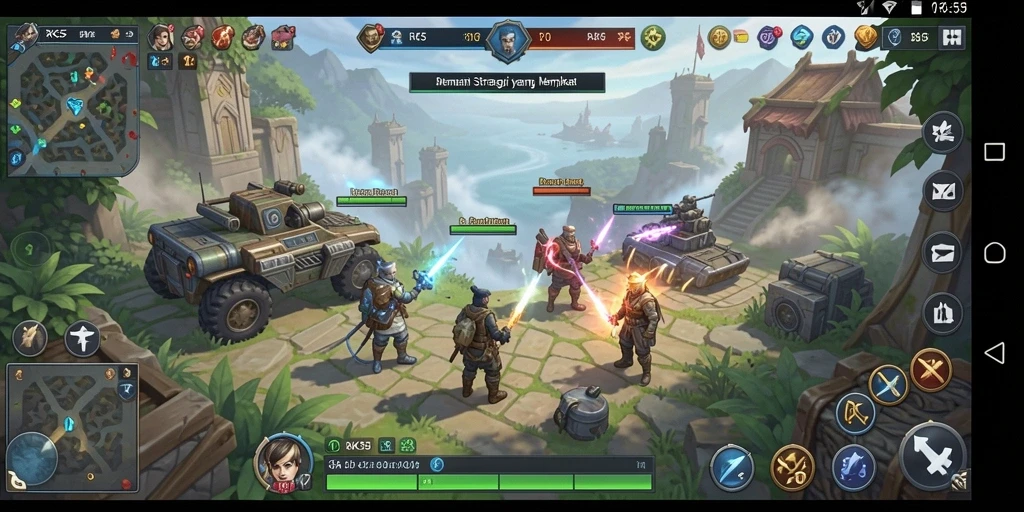 Tampilan gameplay menegangkan dalam RK55 yang menuntut strategi tinggi.