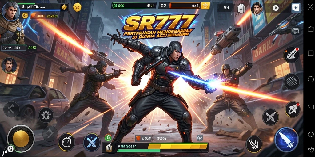 Tangkapan layar SR777 menampilkan aksi seru dalam pertarungan gameplay.