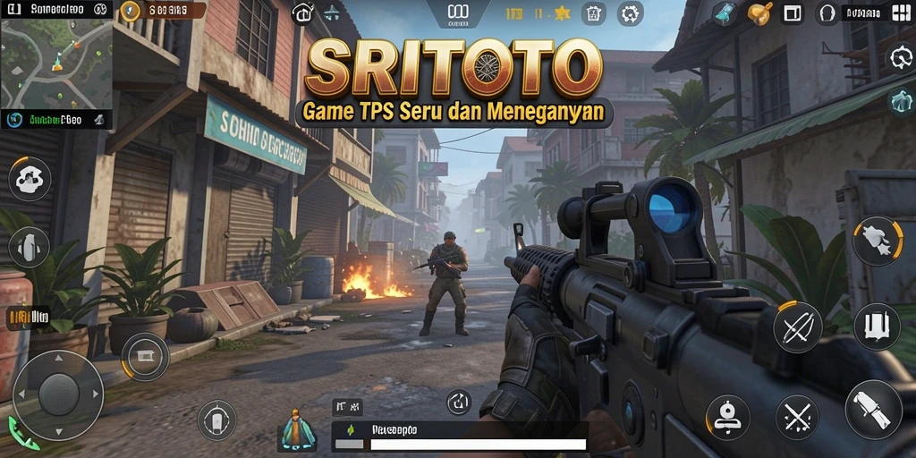 Screenshot gameplay SRITOTO menampilkan aksi menegangkan dalam pertempuran.