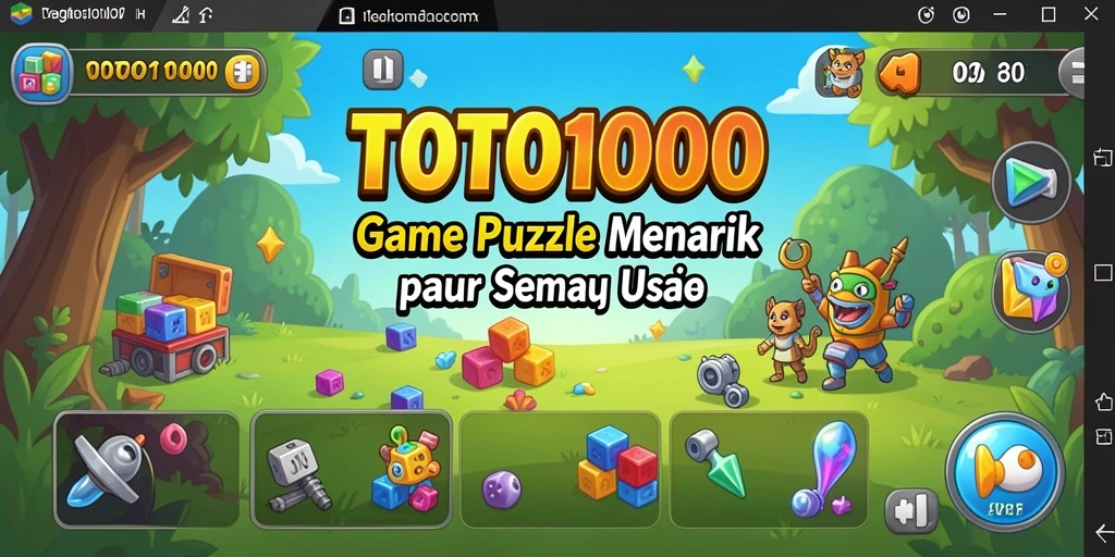 Tampilan gameplay seru dari TOTO1000 yang menguji logika.