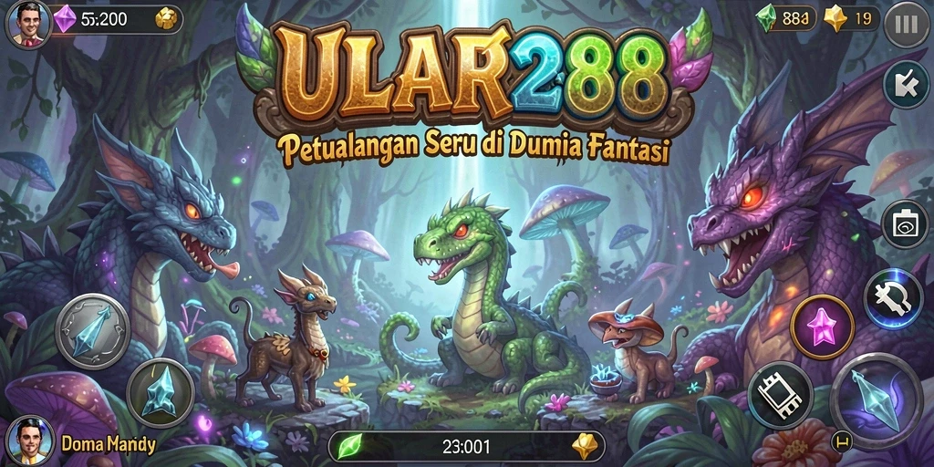 Tampilan gameplay ULAR288 yang penuh aksi dan petualangan.