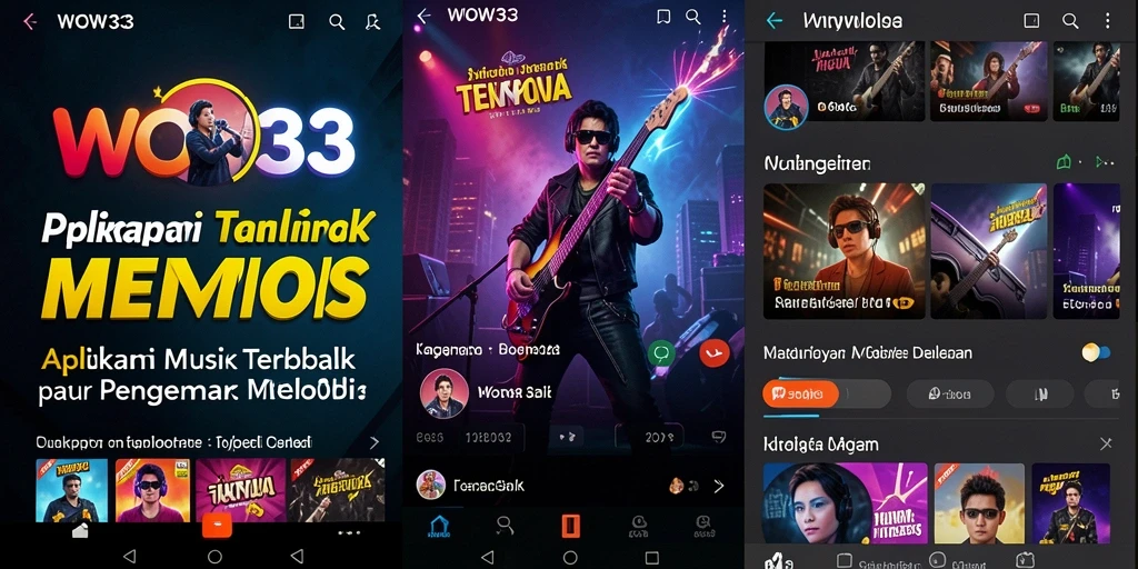 Screenshot gameplay <strong>WOW33</strong> menampilkan pengguna aktif menikmati musik.