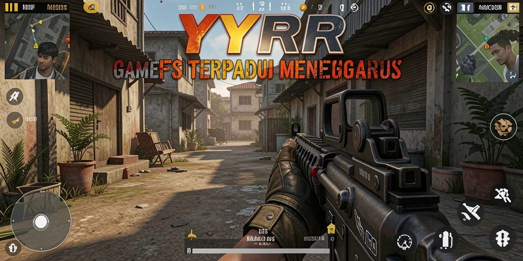 Tampilan gameplay YYRR dengan aksi FPS yang mendebarkan.